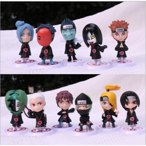 Bộ Mô hình 11 nhân vật Naruto - Akatsuki - Nagato , Tobi , Konan , Orochimaru , Itachi , Kisame , Deidara , Sasori ..