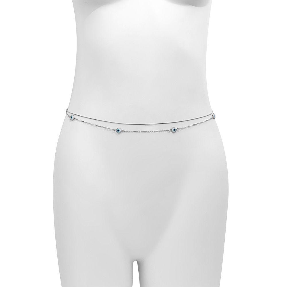 Dây Xích Đeo Thắt Lưng Hai Lớp Bằng Đồng Thời Trang Phong Cách Hip Hop Cá Tính Dành Cho Bạn Nữ