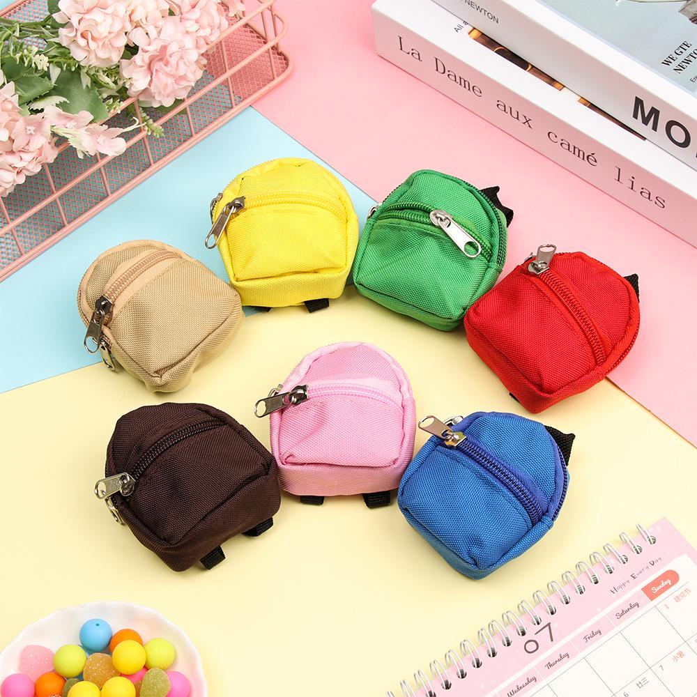 ME 1 Ba Lô Mini Có Khóa Kéo Đôi Dành Cho Búp Bê Zero Ví