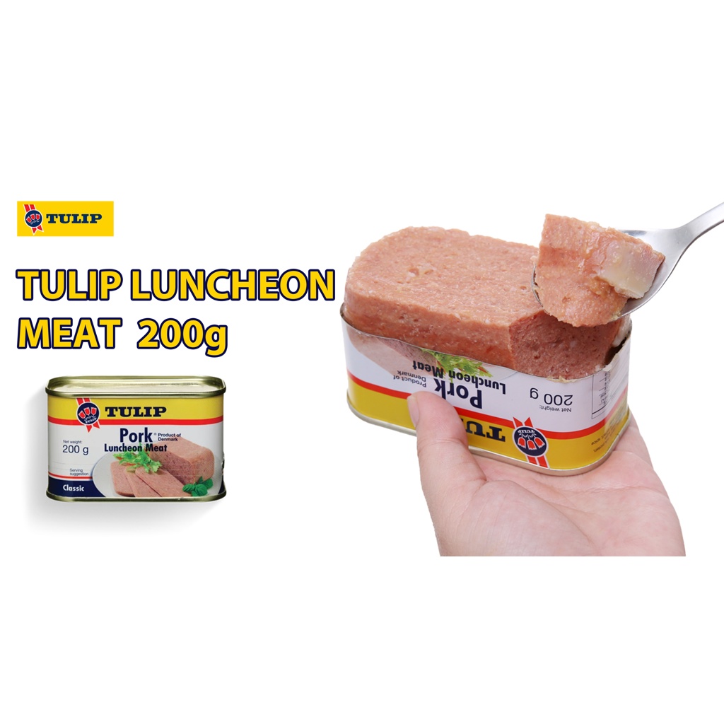 [Hộp vuông nhỏ 200g] THỊT HEO HỘP [Denmark] TULIP Classic Pork Lucheon Meat (pkg)