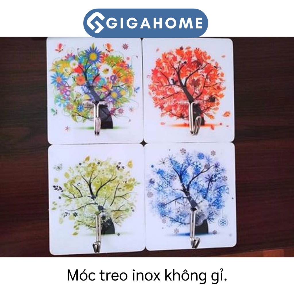 Combo 10 Móc Dán Tường Chịu Lực GIGAHOME Họa Tiết Trái Cây 3D Xinh Xắn 4183
