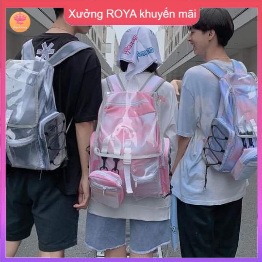 Balo Banawa 3 màu loang - Tie Dye See Thru Backpack - HÀNG CHUẨN SHOP