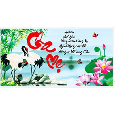 SIÊU KHUYẾN MÃI -LGG178  - Mẫu Tranh Đá  Cha Mẹ 43x75