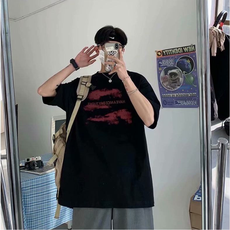 Áo thun nam tay ngắn cổ tròn áo thun dáng rộng phong cách mùa hè Hàn Quốc lớn áo thể thao nam siêu đẹp áo thun mỹ T Shirt unisex áo phông áo thun cổ tròn