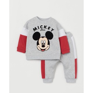 Bộ nỉ Mickey H*M chất nỉ da cá cho bé trrai - hàng đẹp