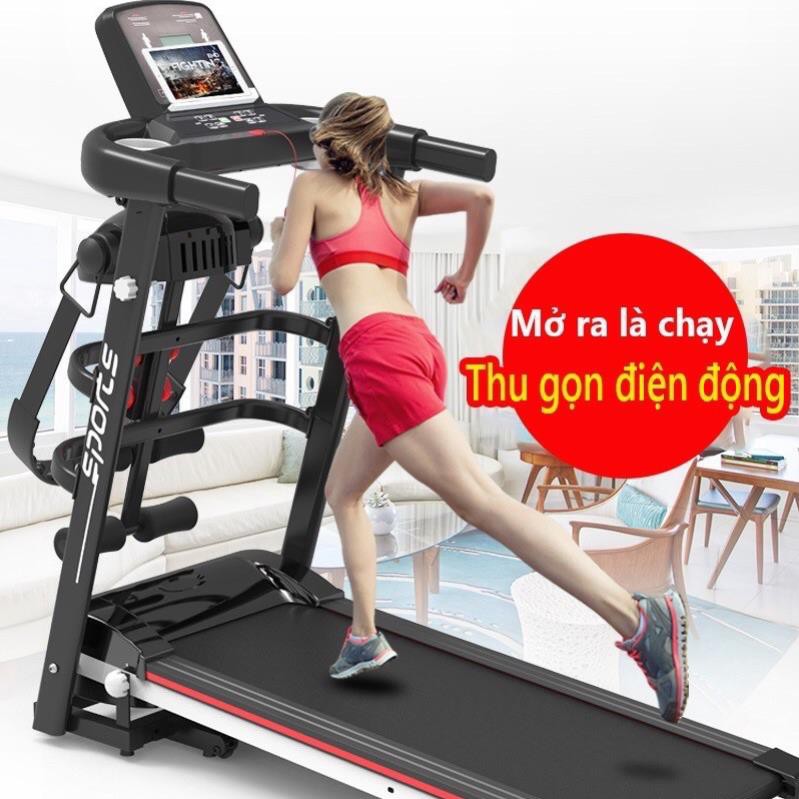 Máy Chạy Bộ Điện Đa Năng A7S Sport Kèm Đai Massage, động cơ 2HP - Kèm Ảnh Thật