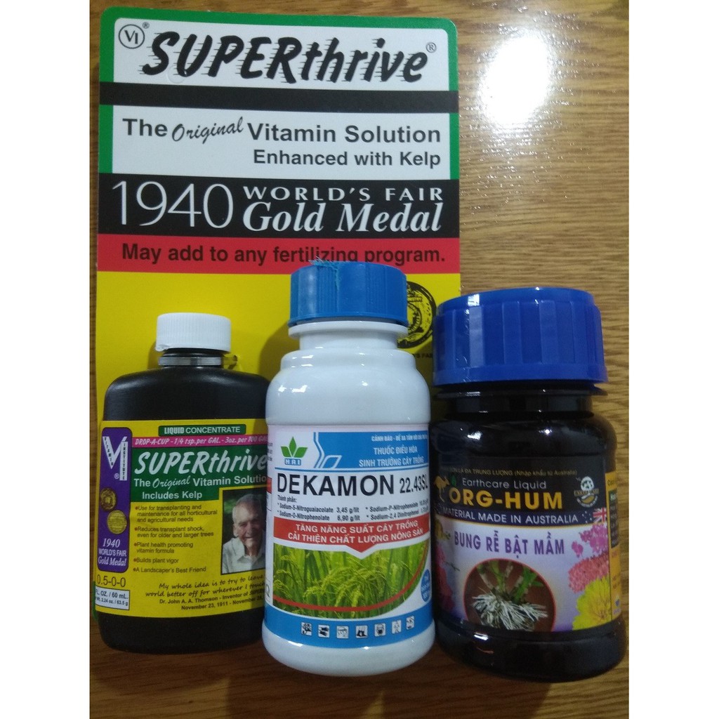 COMBO 3 CHAI KÍCH RỄ- superthrive 60ml +dekamon+org hum 100ml/chai