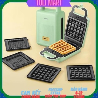Máy Kẹp Nướng Bánh Mì/Mỳ Sandwich Đa Năng Bear- Máy Làm Bánh Waffle-Làm Bánh Hình Thú 🍔 FreeShip🍕 _Bear P06N2_BH 1 Năm