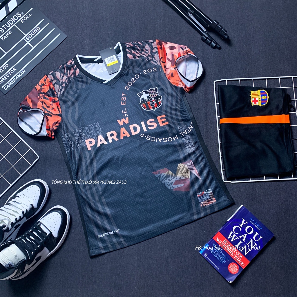 Áo bóng đá đội tuyển Barca sân Khách 2023-2024- Áo Barcelona 2024 Vải  Thái Chuẩn Áo Thi Đấu