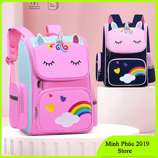 [SIZE37CM-Lớp 1-3] Balo cho bé tiểu học chống gù có phản quang - Cặp sách học sinh siêu nhẹ hình KỲ LÂN đáng yêu