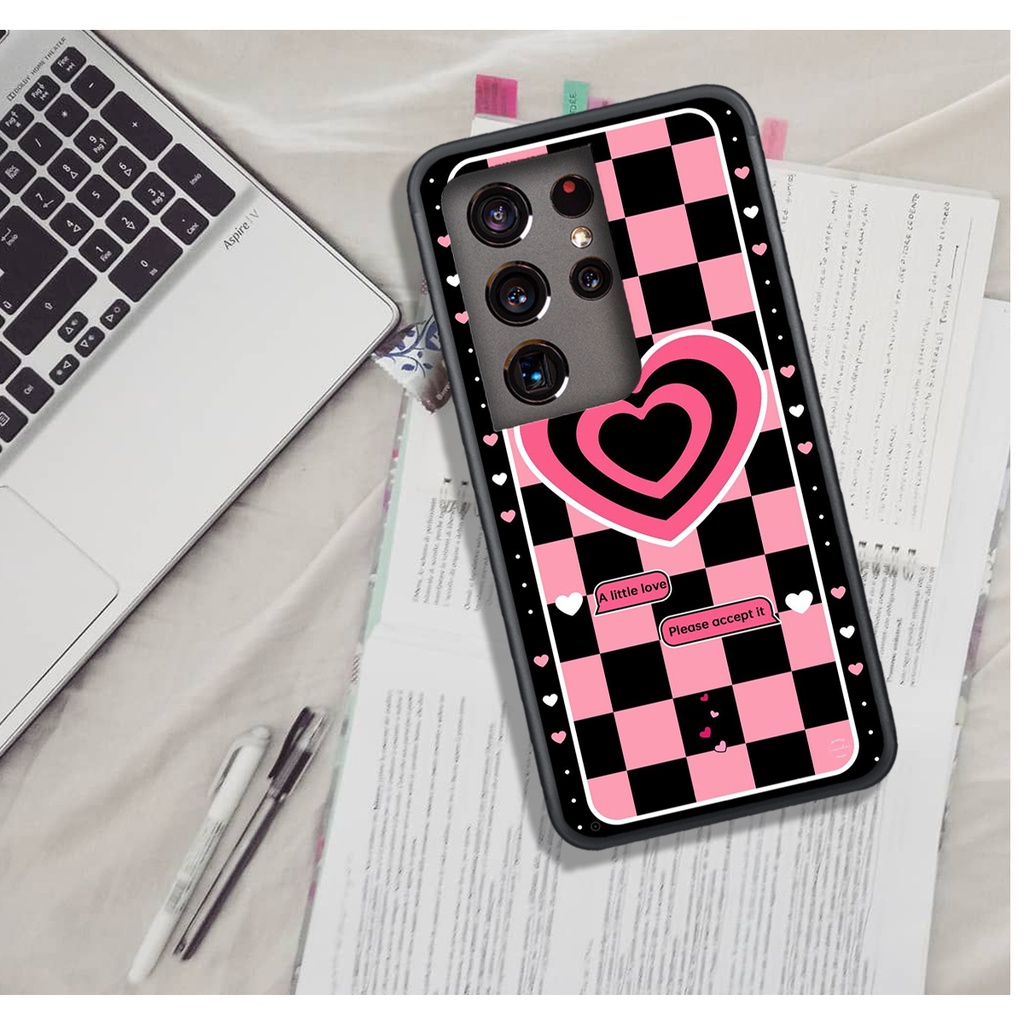 Ốp Lưng Samsung S21 - S21 PLUS - S21 ULTA - S21 FE , In Hình &quot;Black Heart&quot; Phong Cách Đẹp.