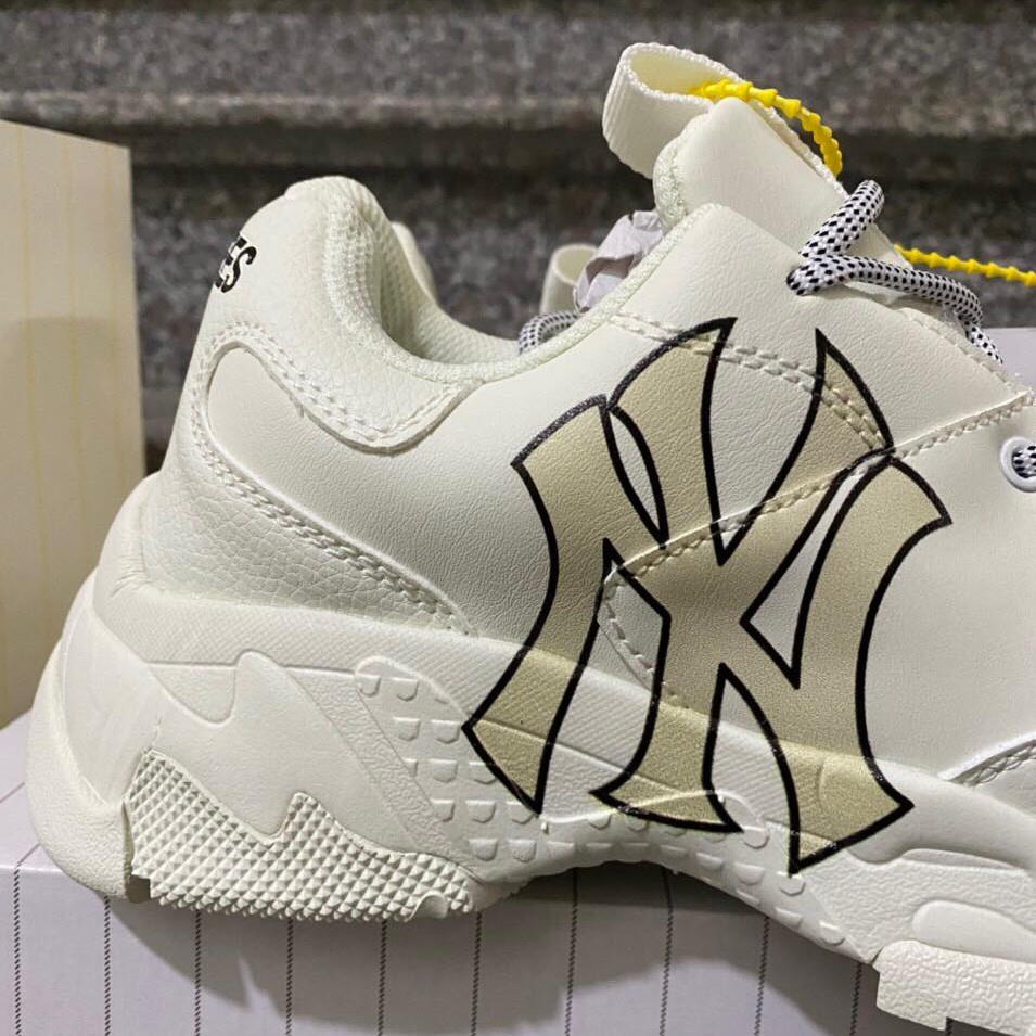 Giày sneaker MLB ⚡️𝐅𝐑𝐄𝐄 𝐒𝐇𝐈𝐏⚡️ Giày 𝙈𝙇𝘽 𝙉𝙔 vàng độn đế 5 cm tôn dáng hàng cao cấp đủ size nam nữ