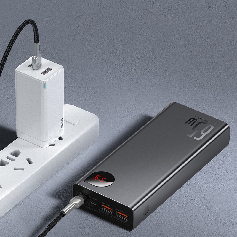 Baseus -BaseusMall VN Pin sạc dự phòng Baseus Adaman Digital Display Quick Charge Power Bank 20000mAh 65W
