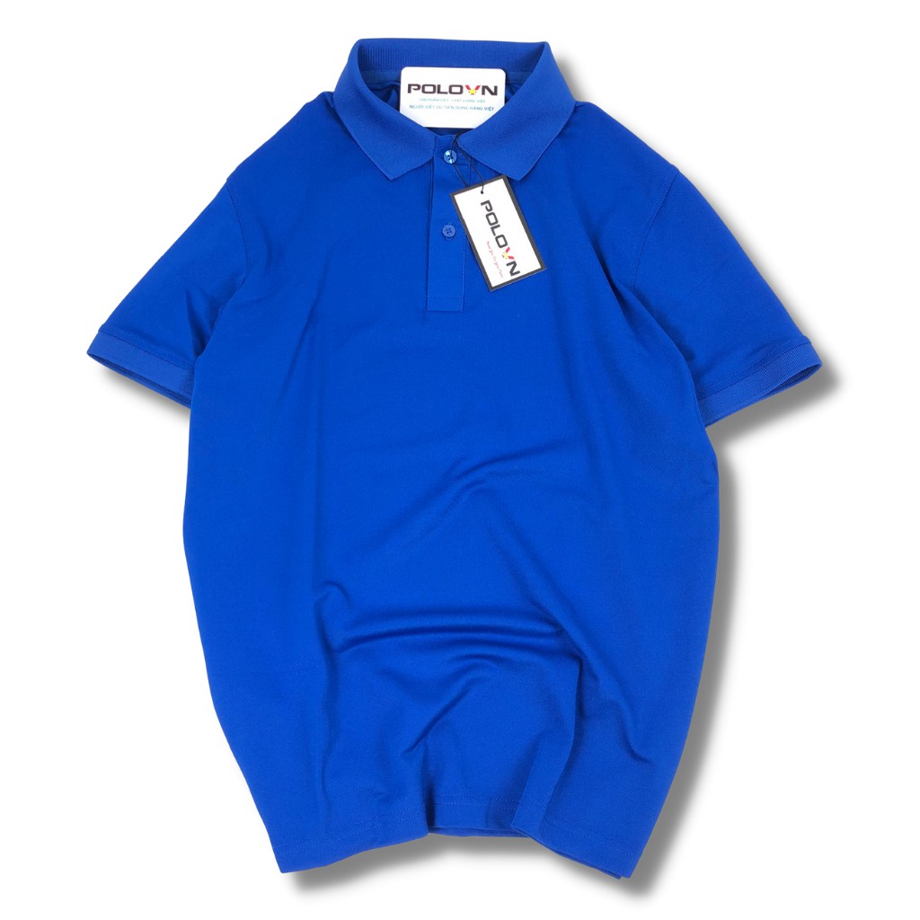 Áo thun Polo nam cổ bẻ Basic màu Xanh Coban ,vải cá sấu - không xù lông, không ra màu, thấm hút mồ hôi, form regular fit | BigBuy360 - bigbuy360.vn