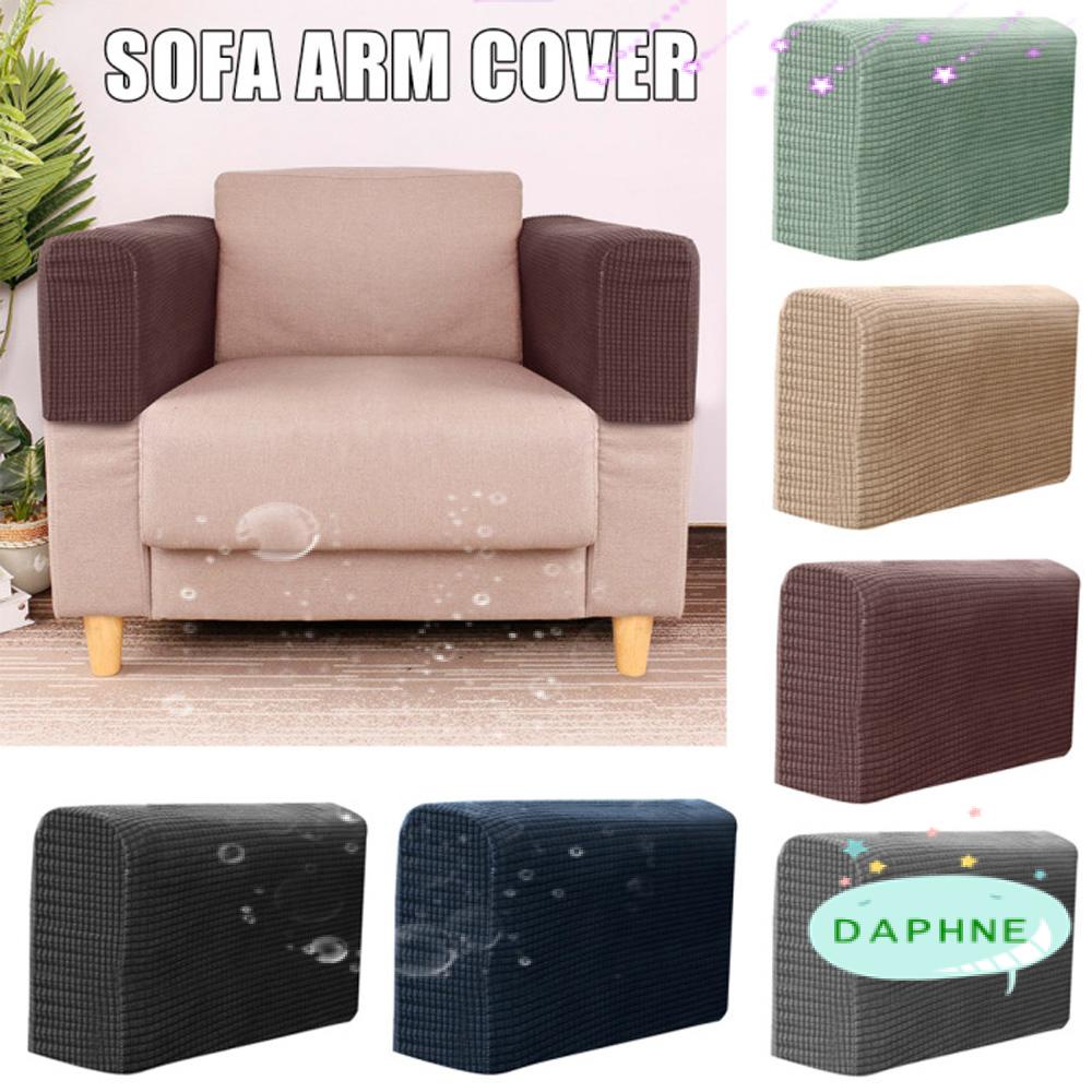 2 Vỏ Bọc Ghế Sofa Màu Trơn Co Giãn Chất Lượng Cao