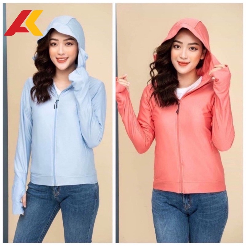 Áo Chống Nắng 2 lớp Thông Hơi Kim Cương Cao Cổ , Túi Khoá