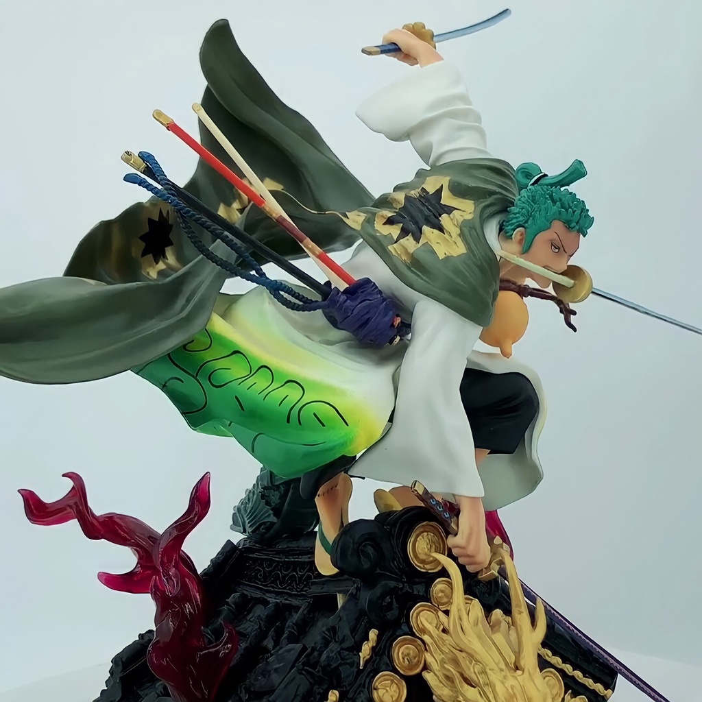 Mô hình Zoro cao 32cm nặng 2kg có hiệu ứng hắc kiếm, figure anime zoro , mô hình one piece nhân vật anime luffy