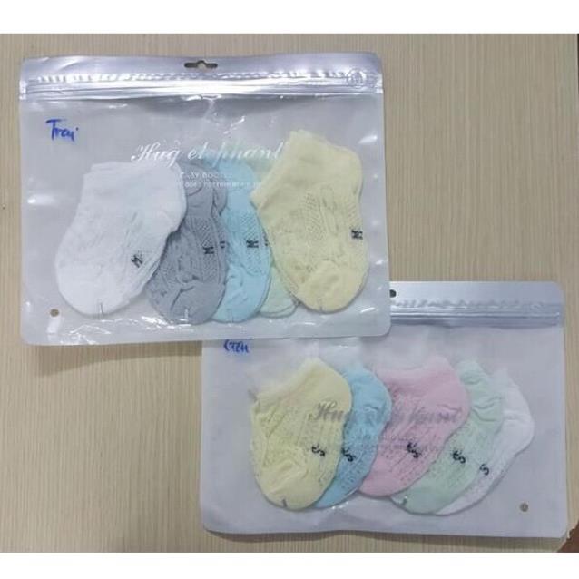 [Giá sỉ] Túi Zip 5 Đôi Tất Lưới Trẻ 0-4 Tuổi