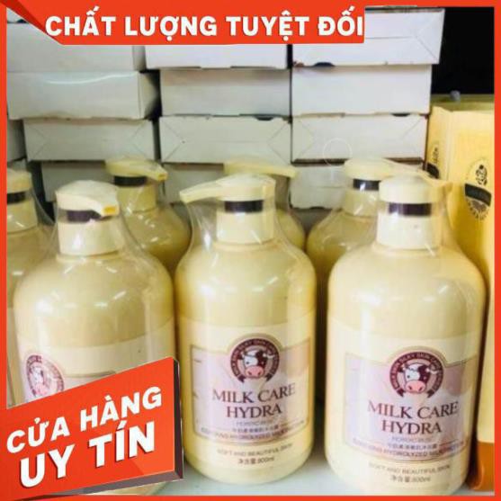 Sữa Tắm Trắng Da, Sữa Tắm Con Bò Nội Địa Trung MILK CARE HYDRA 800ml K158