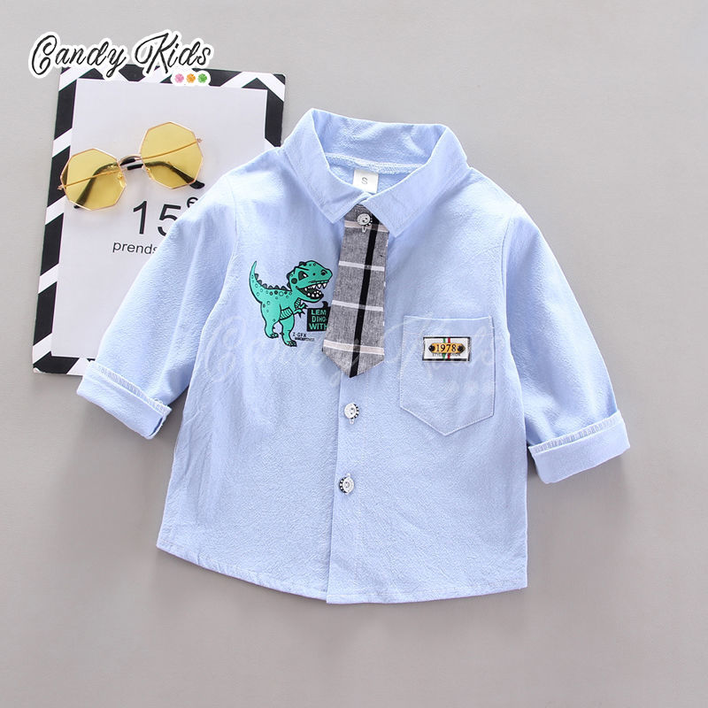 Áo Sơ Mi Tay Dài Thời Trang Cho Bé 1-5 Tuổi