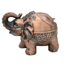 Gạt tàn voi đứng bằng đồng màu giao ngẫu nhiên