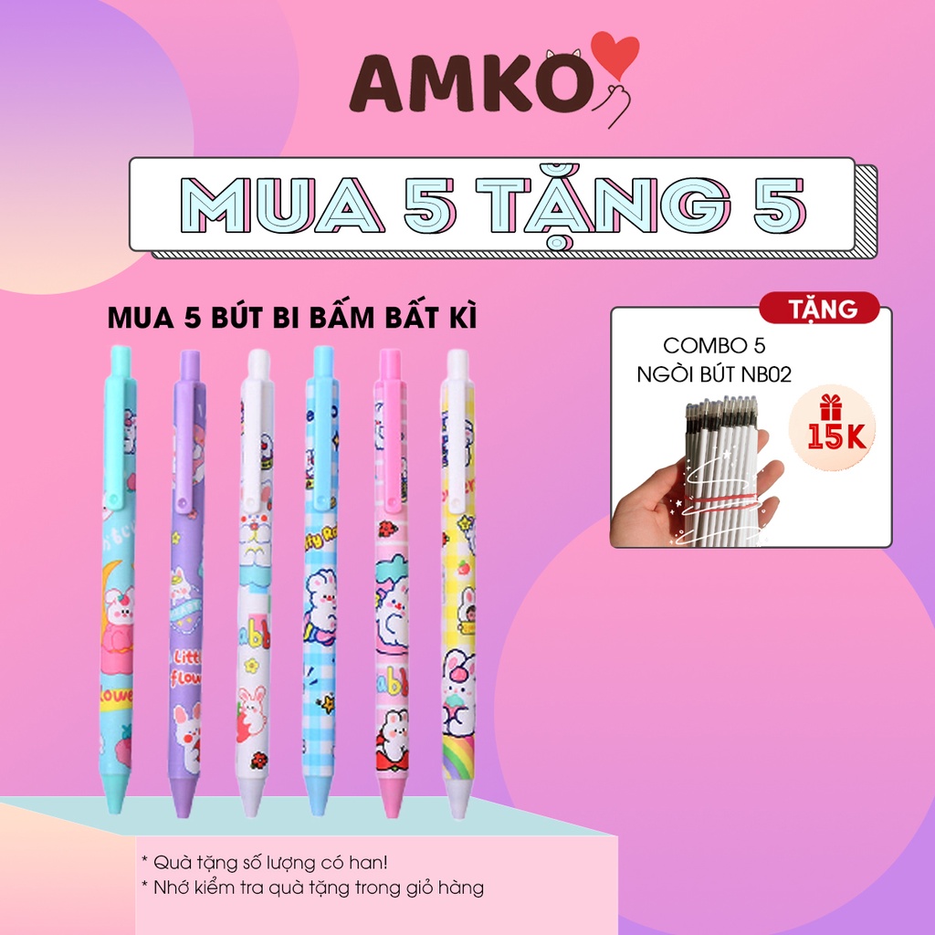 [Mã LIFE0704ALL giảm 10% đơn 50K] Bút Bi Bấm Mực Nước 0.5mm Hình Khủng Long Xanh Cute Đáng Yêu AMKO B10