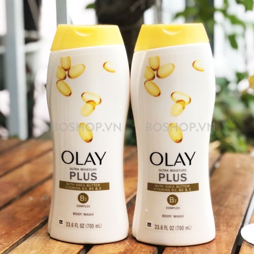 Sữa tắm OLay bơ hạt mỡ Plus B3 Mỹ 650ml -  Cho bạn làn da trắng sáng, mềm mại và mịn màng