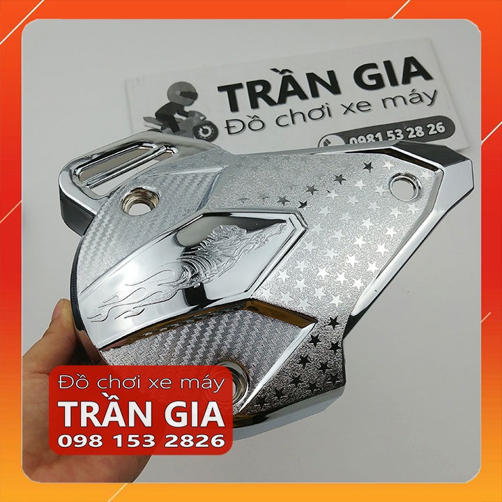 Ốp lốc máy nhỏ xe AB airblade năm 2016-2017-2018-2019 ốp lốc nồi trước air blade xi inox cacbon - phụ kiện trang trí