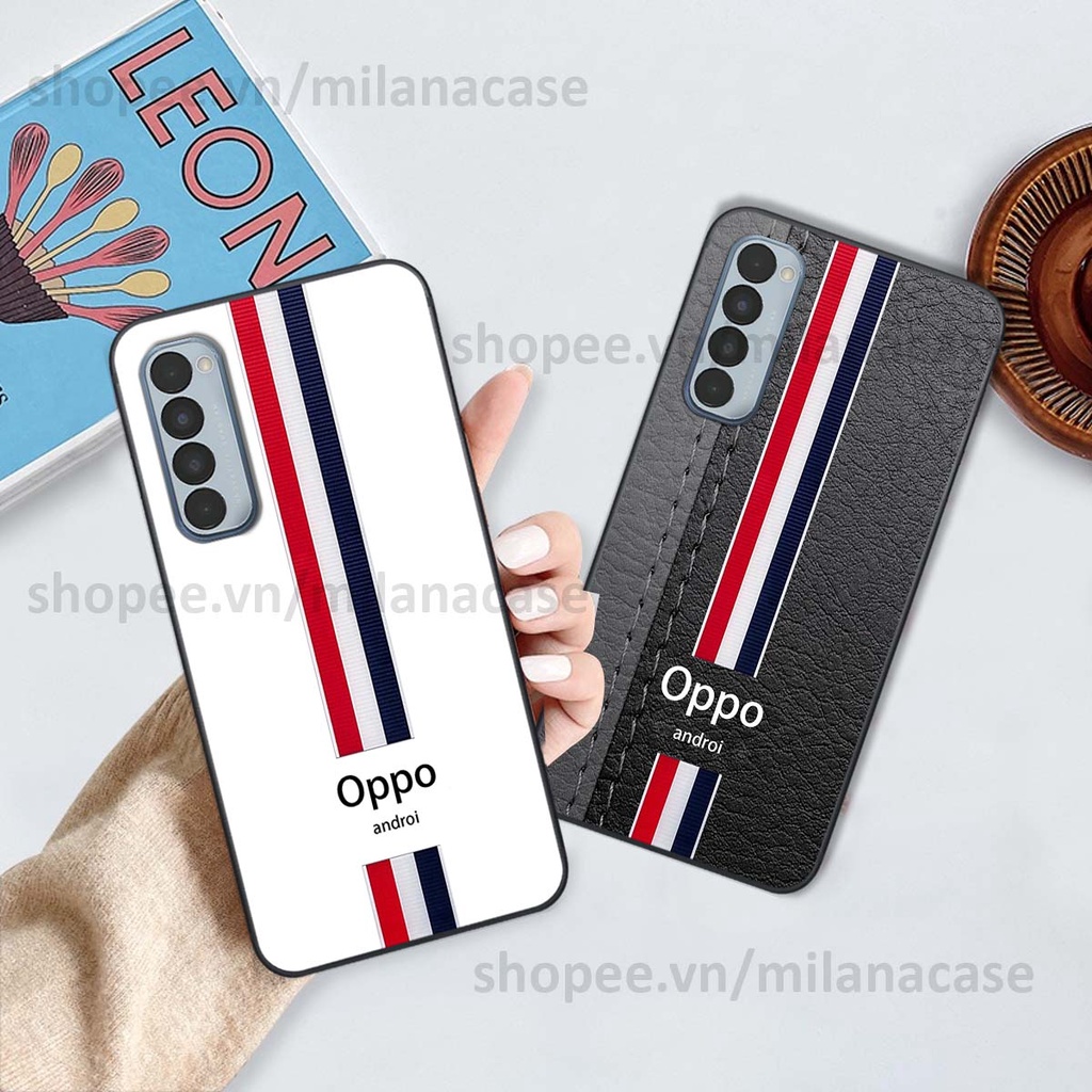 Ốp Oppo Reno4 / Reno4 Pro / Reno 4 in giả da phong cách thể thao, cá tính, thời trang