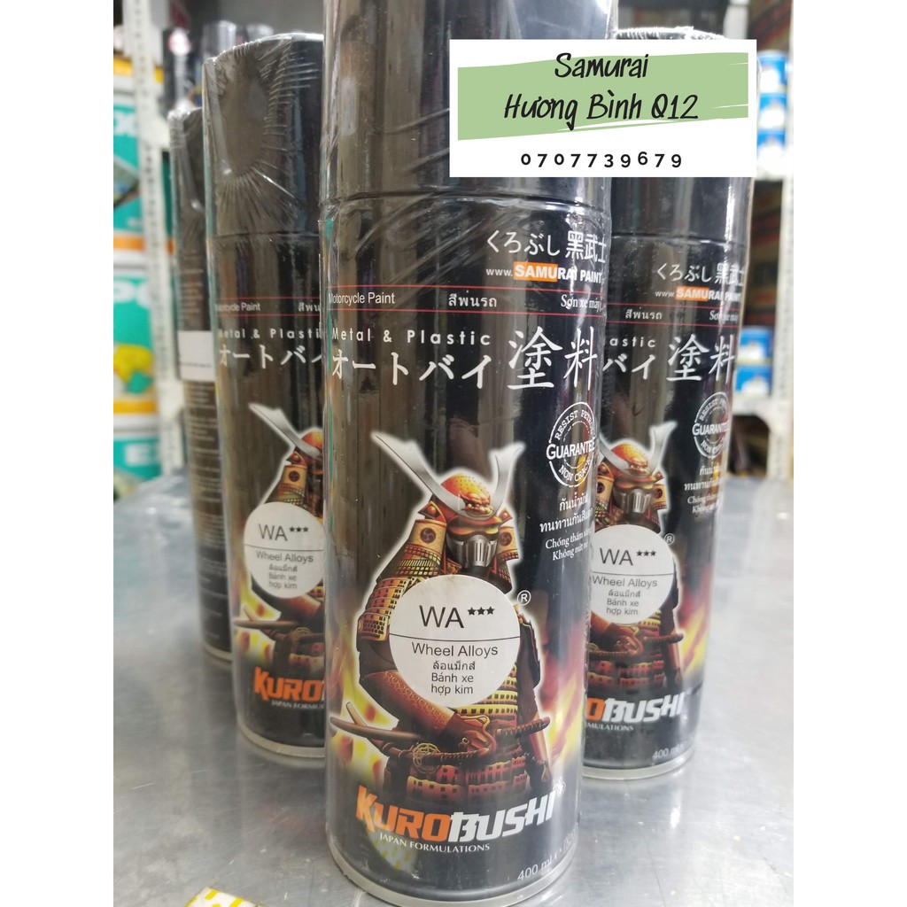 Sơn lót Samurai cho hợp kim nhôm, inox - WA (400ml)