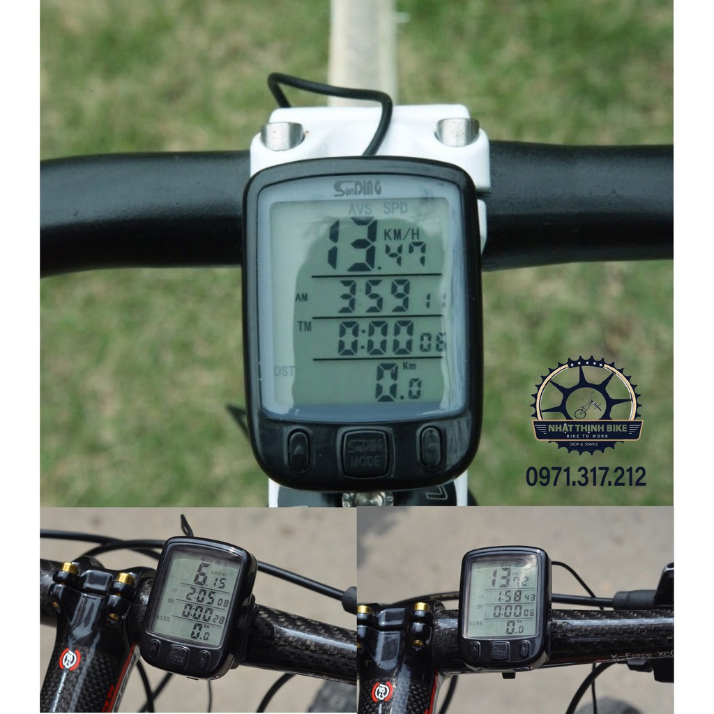 HOT Đồng hồ tốc độ xe đạp có dây Sunding 563A Nhatthinhbike