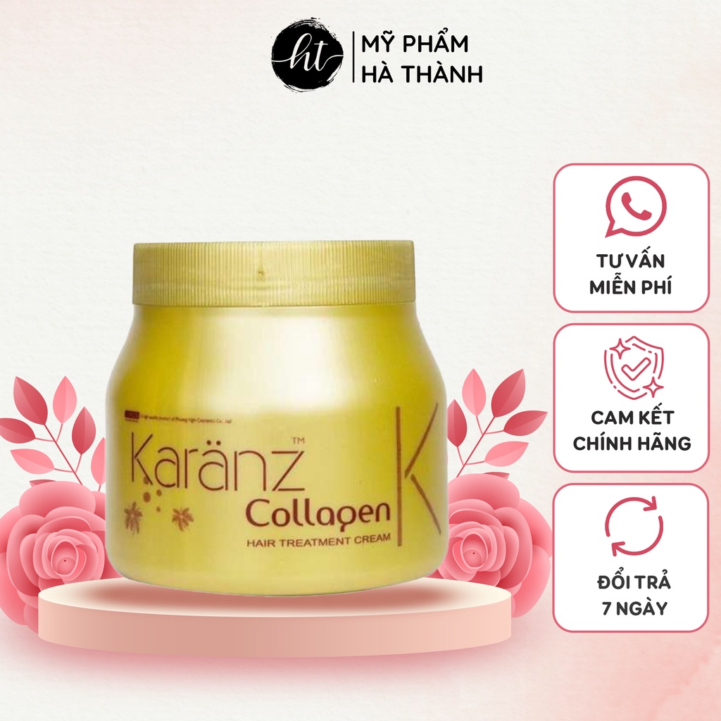 Hấp Dầu Kem Ủ Tóc Collagen Karanz 500ml Phục Hồi Chắc Khỏe Giảm Gãy Rụng Hàng Chính Hãng - HT081