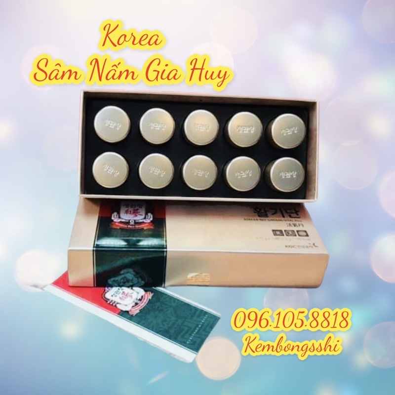 VIÊN HỒNG SÂM Hwal Gi Dan 10 viên KGC Cheong Kwan Chang HÀN QUỐC