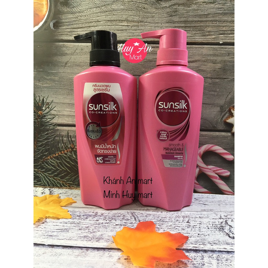 Combo cặp dầu gội -dầu xả Sunsilk Thái Lan 425ml+ 425ml