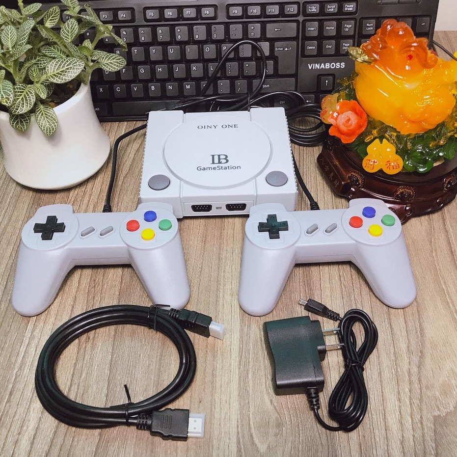 Máy Chơi Game Cổ Điển Cầm Tay NES 628 Trò Chơi Chuẩn HDMI, Playstation, Tay Cầm Game, Máy Chơi Game - Bảo Hành 12 Tháng