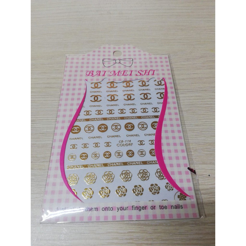 Miếng Dán Móng Tay 3D Nail Sticker thương hiệu nổi tiếng màu ngẫu nhiên