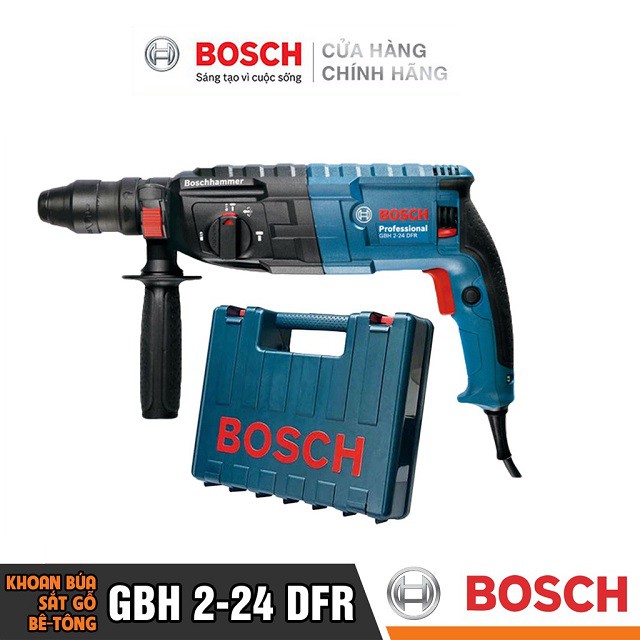 [CHÍNH HÃNG] Máy Khoan Búa Bosch GBH 2-24 DFR (24MM-790W), Giá Đại Lý Cấp 1, Bảo Hành Tại TTBH Toàn Quốc