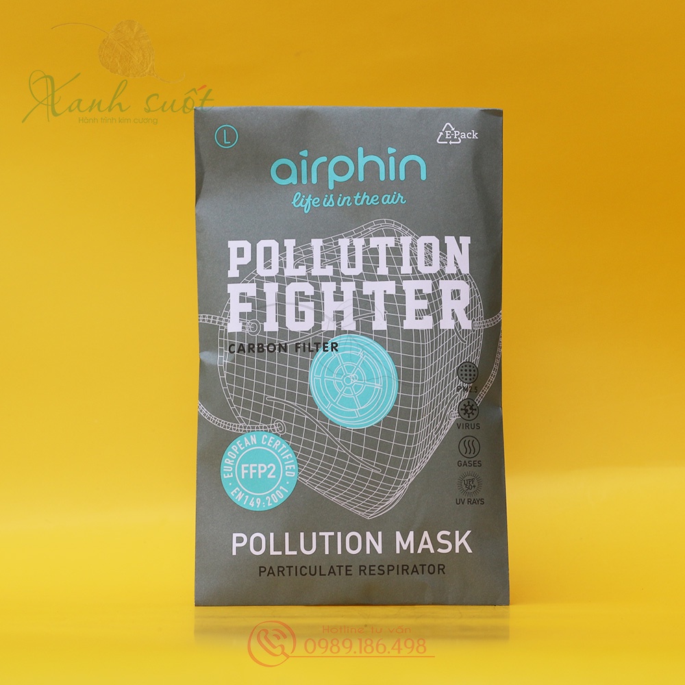 Khẩu Trang Than Hoạt Tính- Có Van 1 Chiều- Chống Bụi Mịn & Ô Nhiễm, Dễ Thở, Thời Trang-Pollution Air Mask