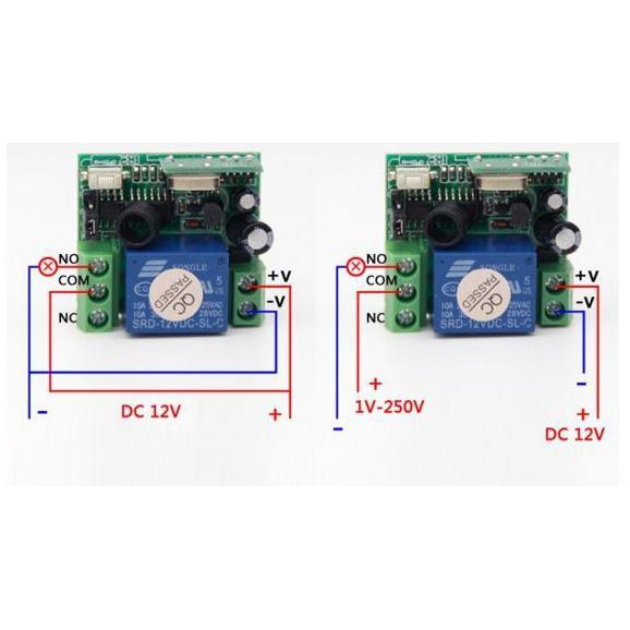 Bộ Remote điều khiển đóng ngắt( Điều kiển từ xa 12V RF 315MHZ/ 433MHZ)(chống thấm nước)