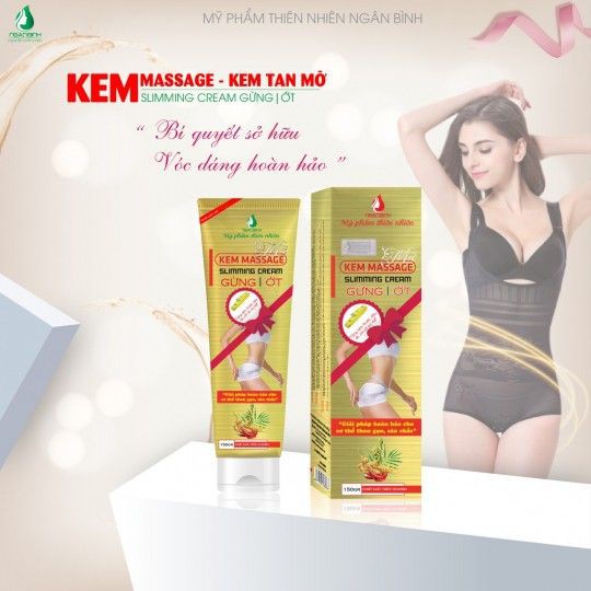 [GS][FREESHIP] KEM MASSAGE TAN MỠ BỤNG GỪNG ỚT NGÂN BÌNH 150gr [HCM]