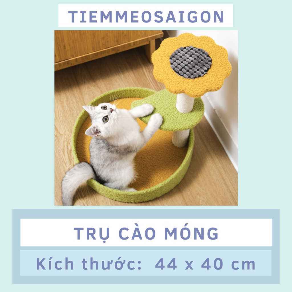 Trụ Cào Móng Cây Cào Móng Nhà Cây Cào Móng Cat Tree Kèm Đồ Chơi Cho Mèo Xả Stress Chất Liệu Bền Tốt Mềm Mại