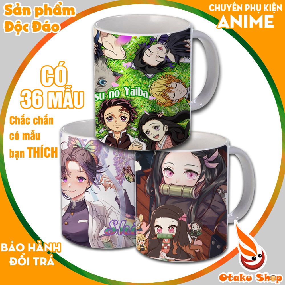 {36 Mẫu} Ly sứ in hình Anime Kimetsu No Yaiba Cốc uống nước đẹp làm quà tặng đặc biệt gia trị và ý nghĩa