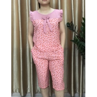 Đồ Bộ Mặc Nhà Tay Cánh Tiên Lụa Hàn Châu