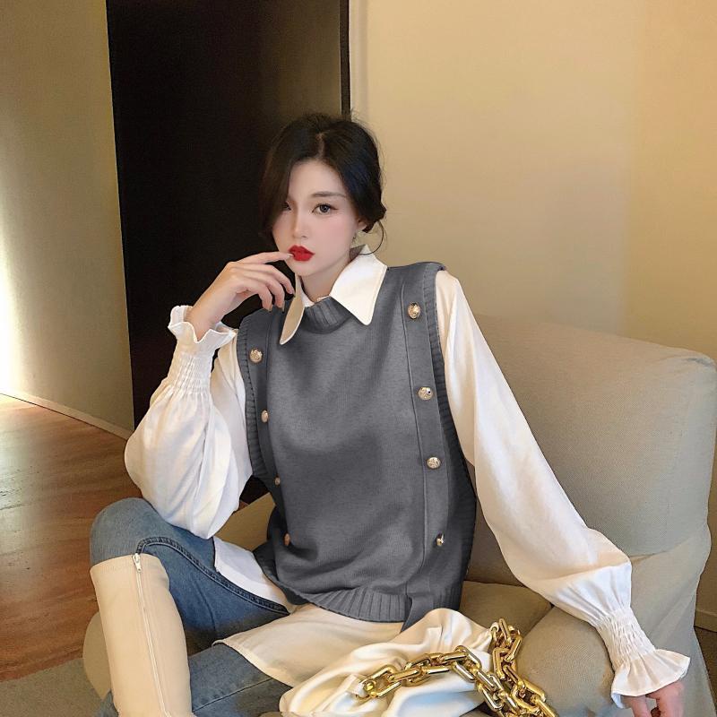 Áo sơ mi nữ kiểu hàn quốc bánh bèo tay điệu bo nhúm LADY SM04