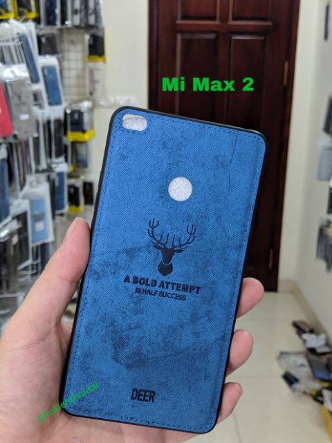 Ốp lưng Xiaomi Mi Max 2 chống sốc vải đầu hươu thời trang cao cấp