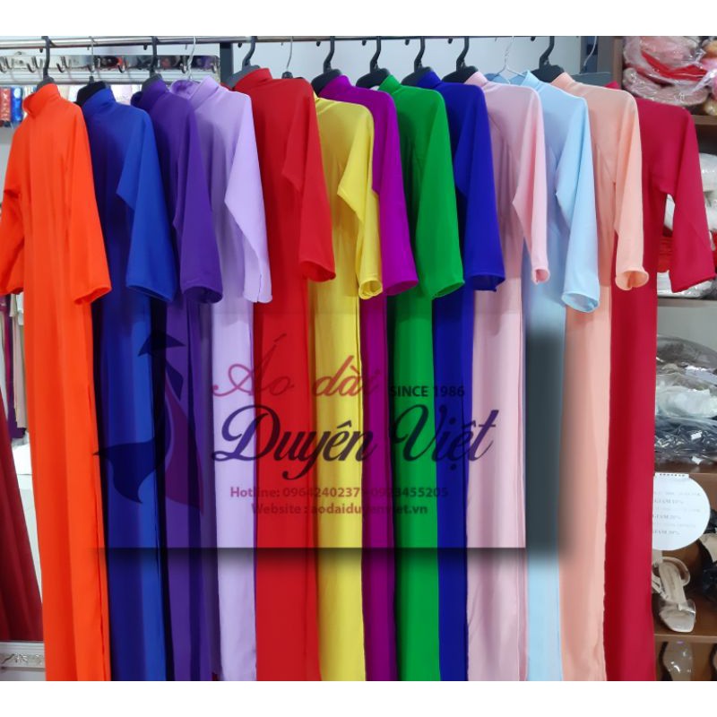 Áo dài trơn nhiều màu