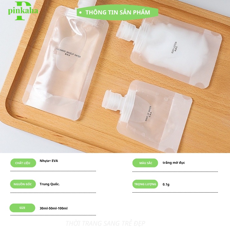Túi chiết mỹ phẩm du lịch dầu gội và sữa tắm nhỏ nhựa silicon tái sử dụng 30ml / 50ml / 100ml
