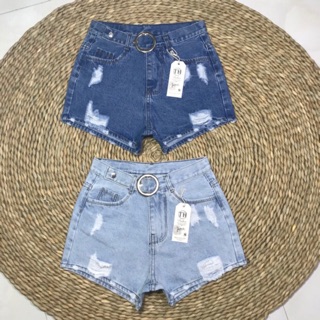 Quần JEAN Đùi cài nút rách