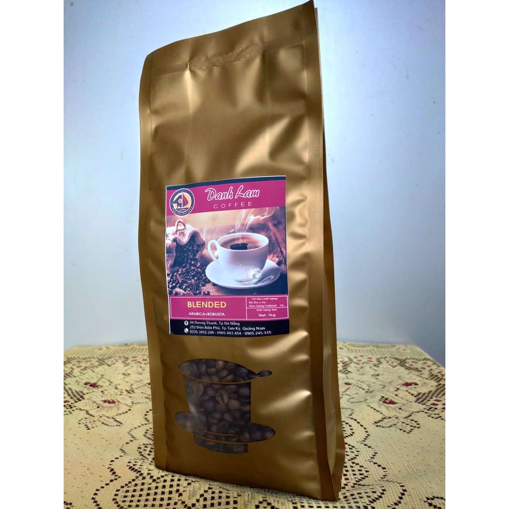 1KG Cà phê nguyên chất phối Ara+Rô Gu Đậm - Coffee Danh Lam