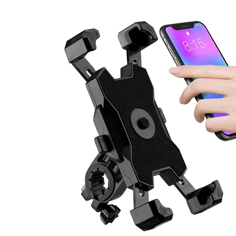 Giá đỡ điện thoại xoay 360 độ gắn tay lái xe máy/ xe đạp thích hợp cho iPhone và Android